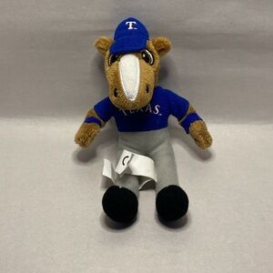 MLB Texas Rangers Mascot Plush - Blue, Brown, and Gray